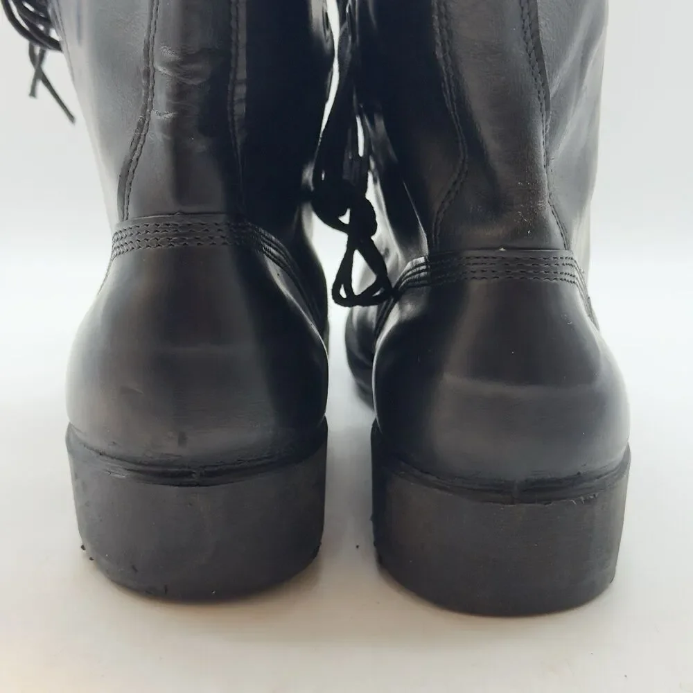 NOS Vintage PJ 1973 Ro Search Military Combat Boots Men 7W Black Leather Lace Up